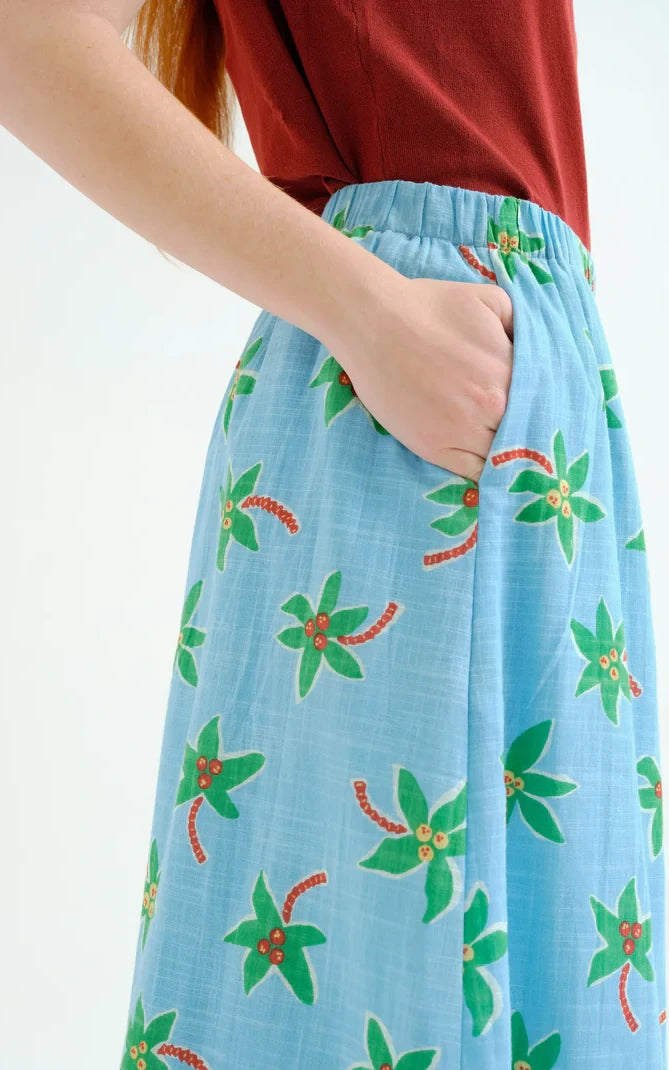 Compania Fantastica - Small Coconut Print Midi Skirt
