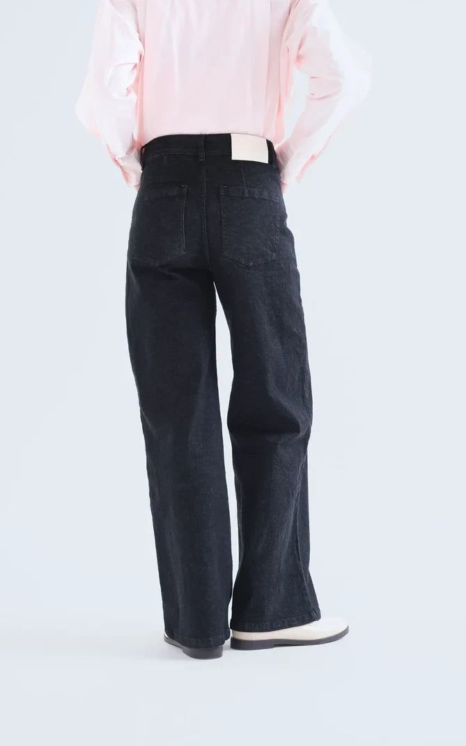 Compania Fantastica - Black Denim Trousers With Candy Print