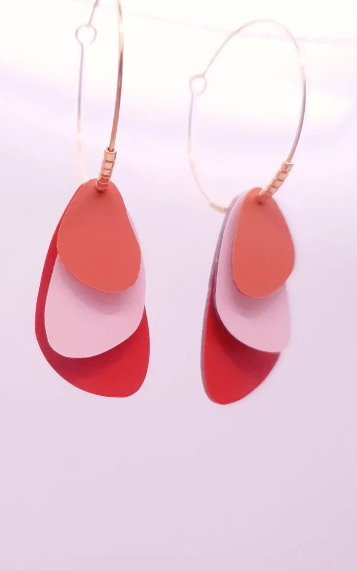 Otis Hoop Earrings Brown Pink