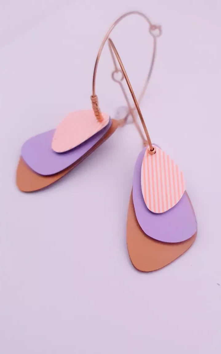 Otis Hoop Earrings Ocher Lilac