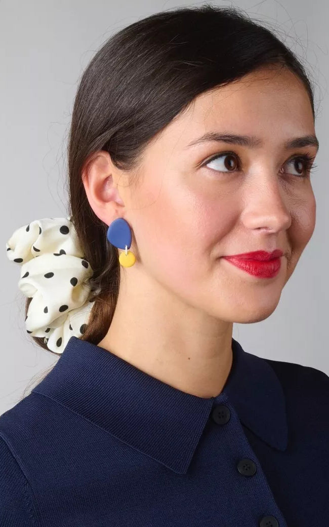 Mini Navy Earrings