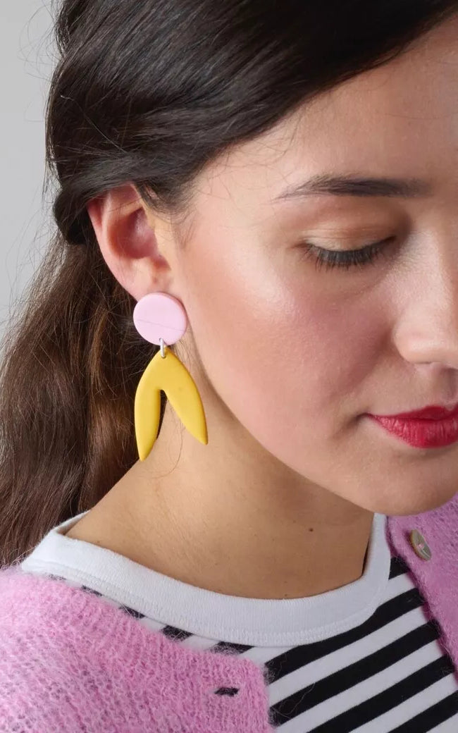 Yellow Dance Earrings