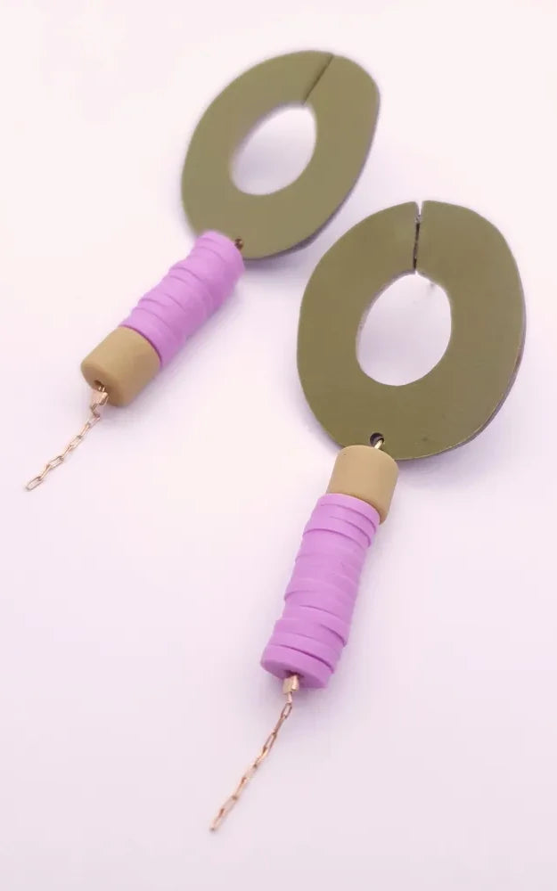 Balloon Earrings Olive