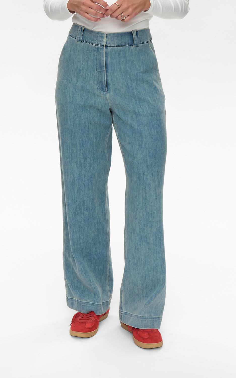 Nümph - Nualetta Pants Medium Blue Washed Denim