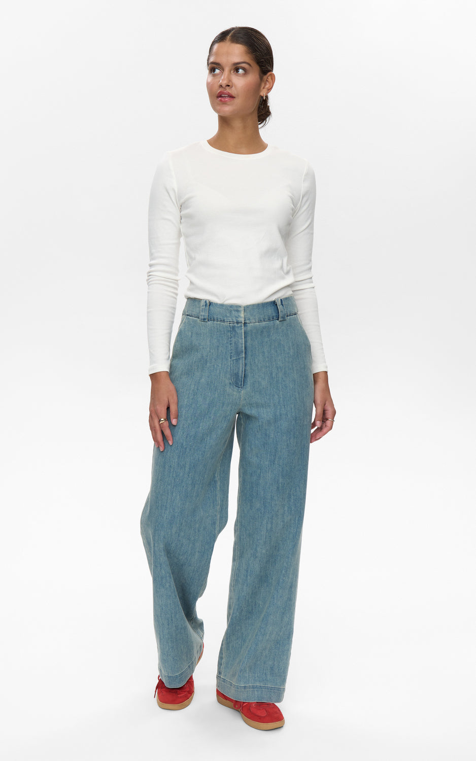 Nümph - Nualetta Pants Medium Blue Washed Denim