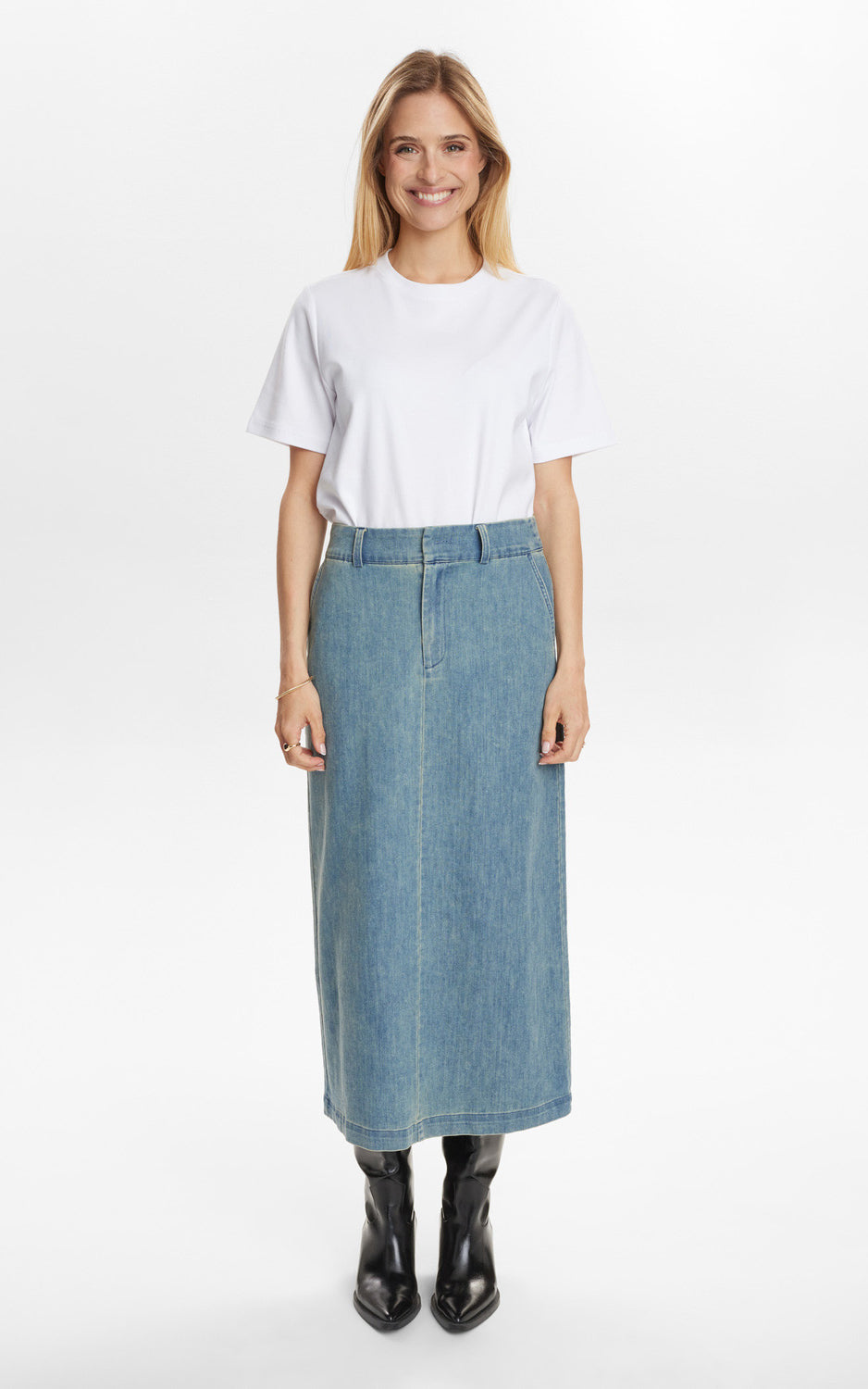Nümph - Nualetta Skirt Medium Blue Washed Denim