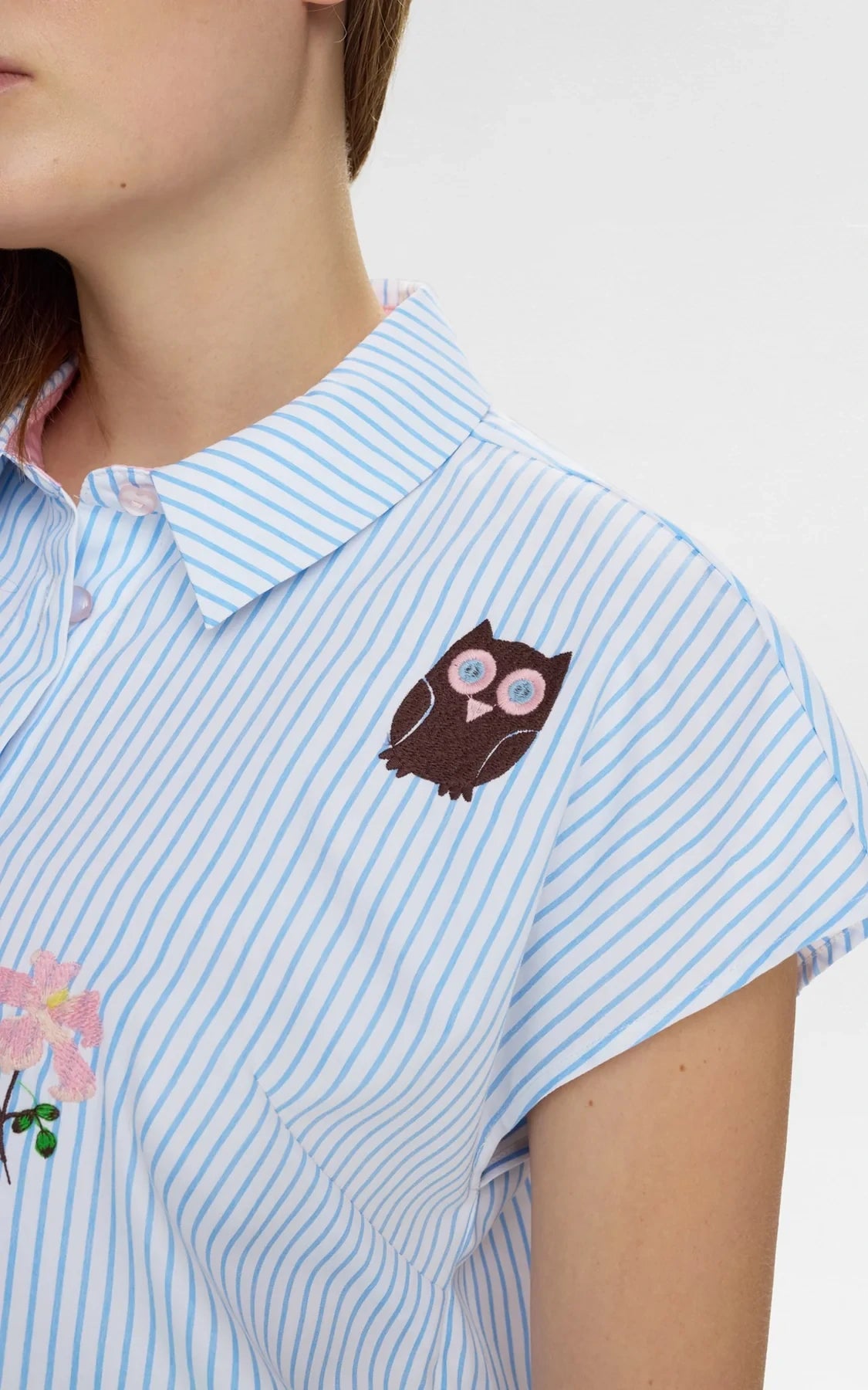 Nümph - Nuashley Embroidery Shirt Airy Blue