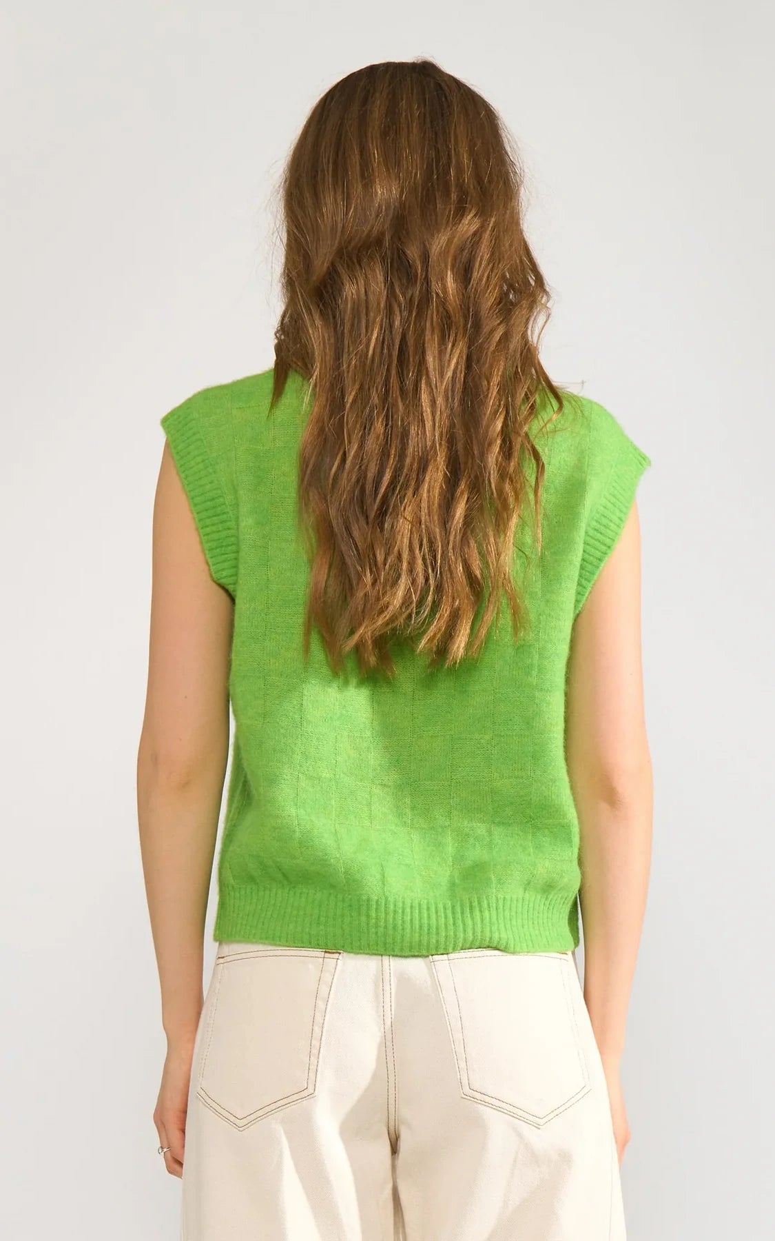 Nümph - Nuriette Check Vest Jasmine Green