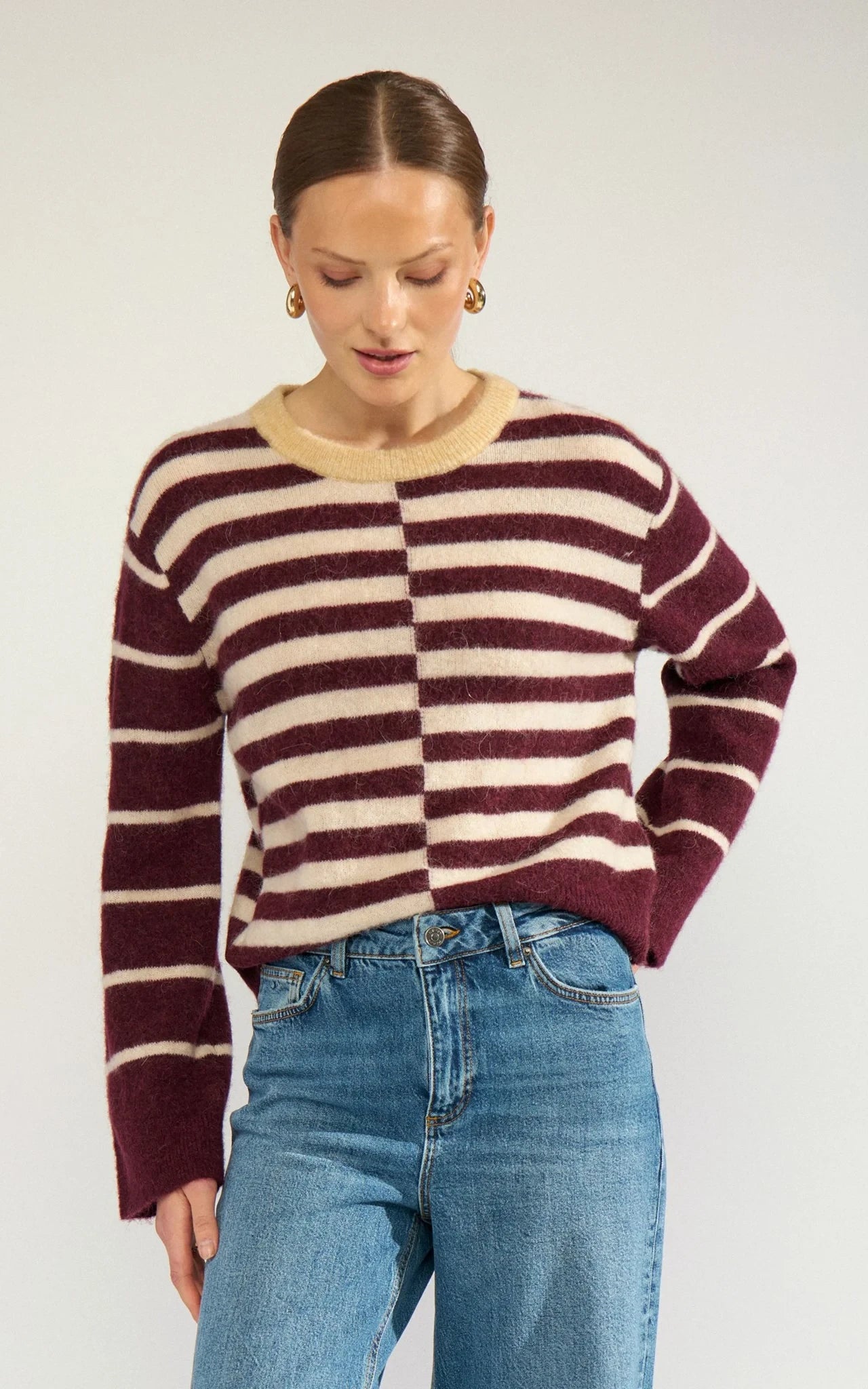 Nümph - Nuriette Block Stripe Pullover Fig