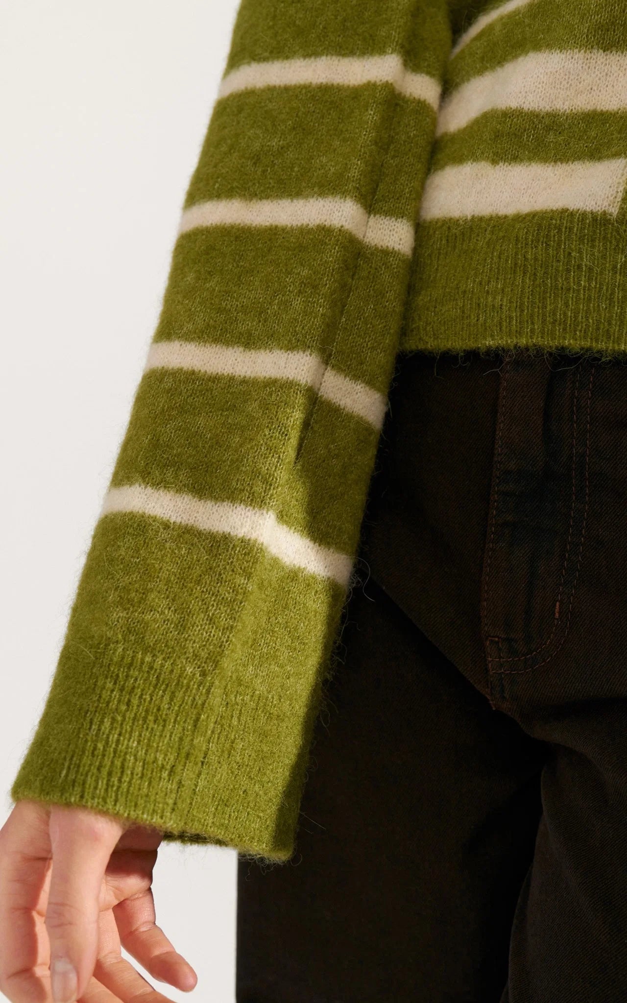 Nümph - Nuriette Block Stripe Pullover Calla Green