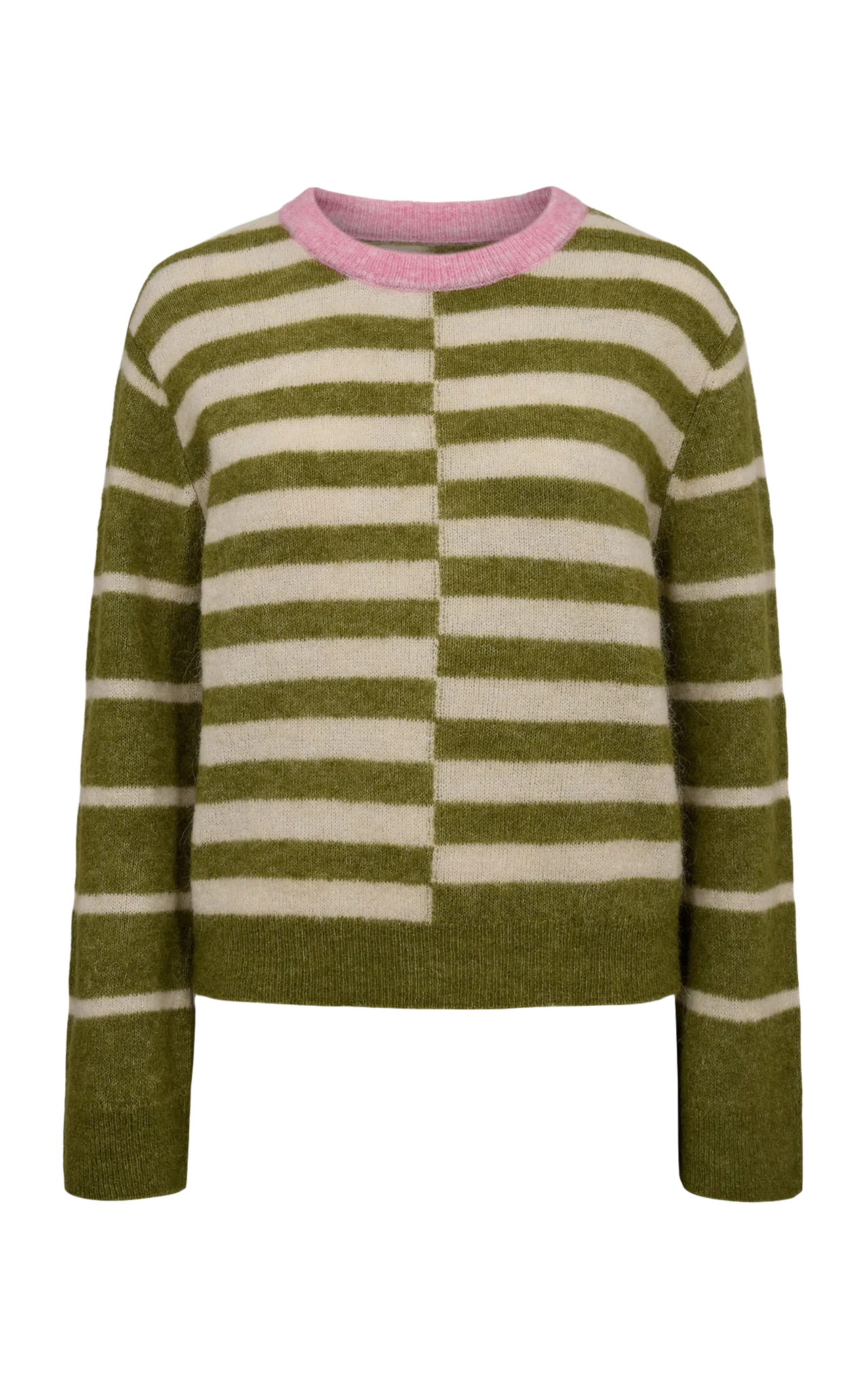 Nümph - Nuriette Block Stripe Pullover Calla Green
