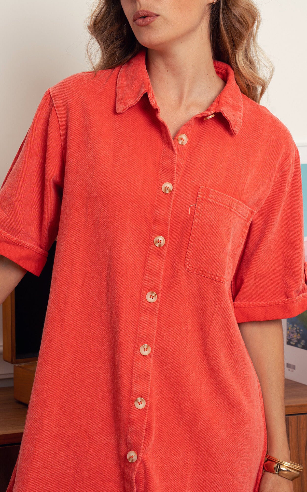 Shirt Dress Red