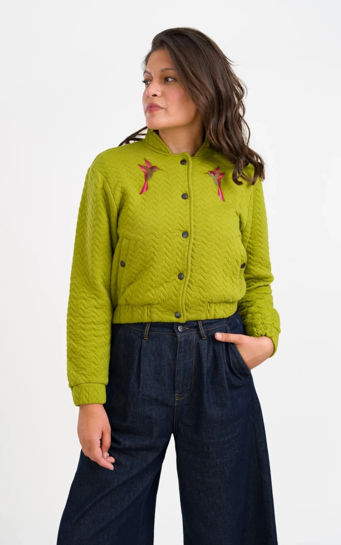 Billie Jacket Capitone Golden Cypress