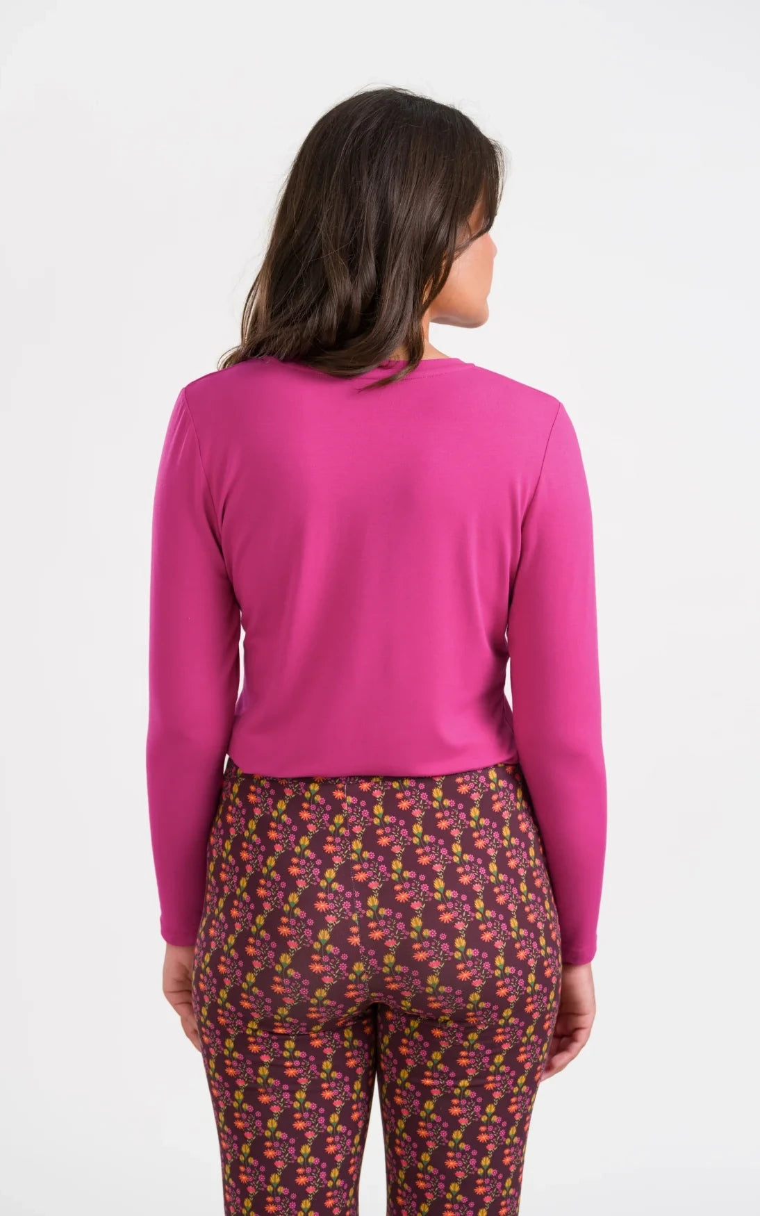 Lalamour - Vera Top LS Jersey Plain Fuchsia Red