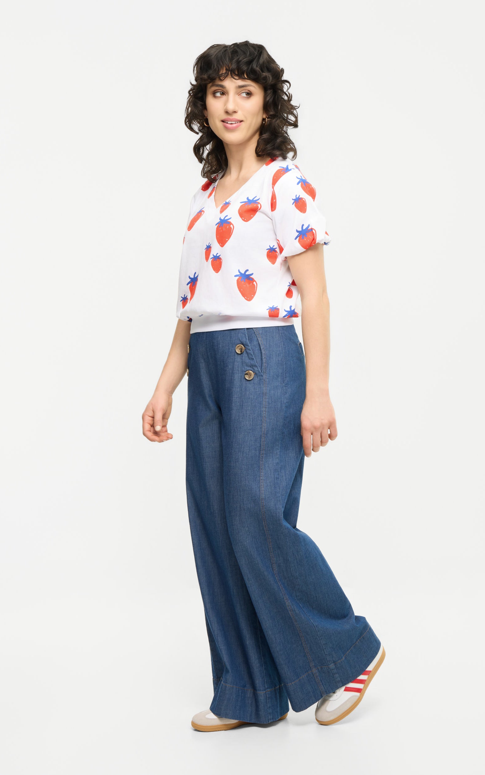 Mademoiselle YéYé - Berry Jolie Shirt Strawberry