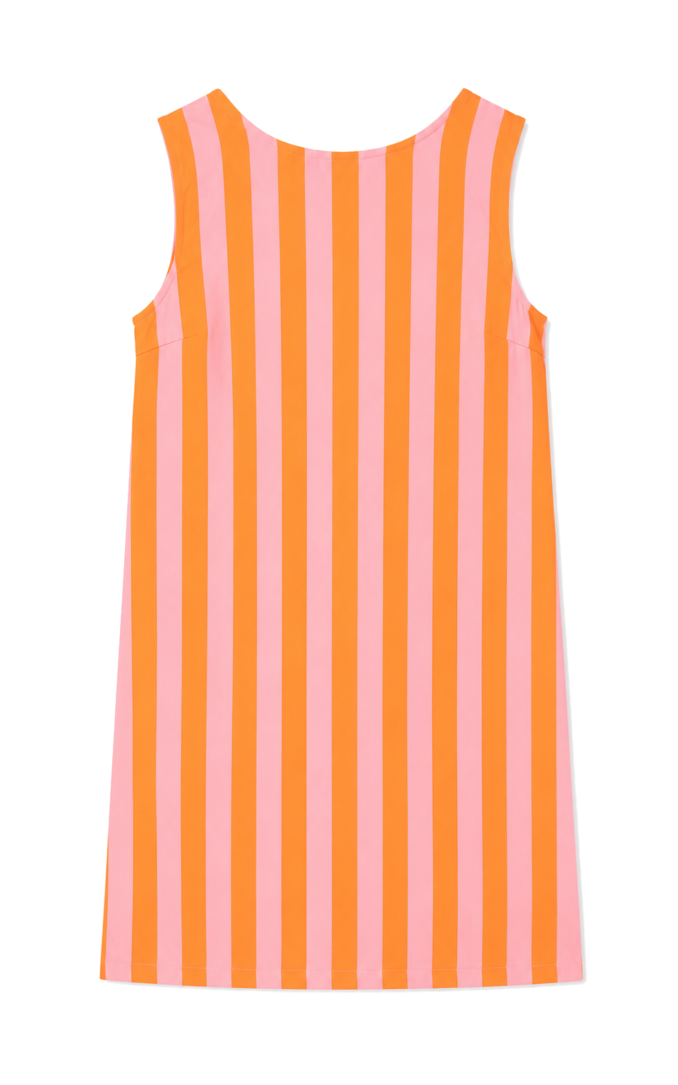 Striped Sleeveless Dress Rose Orange