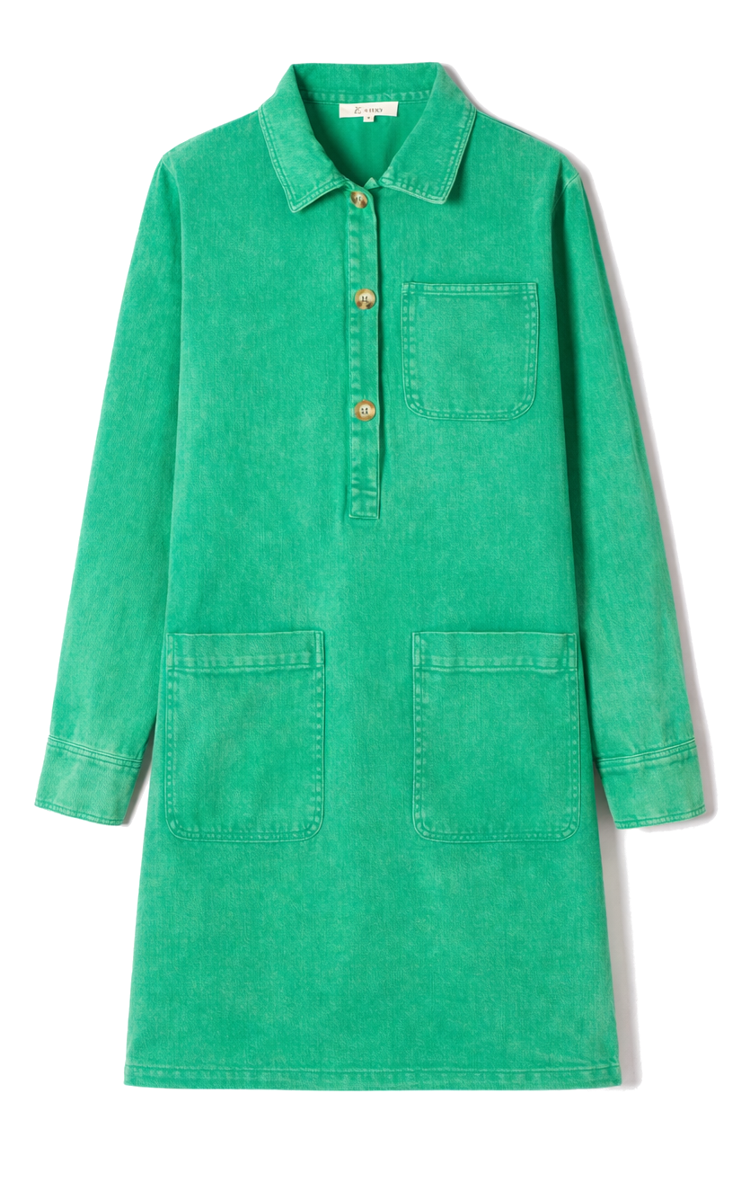 Green Shirt Dress