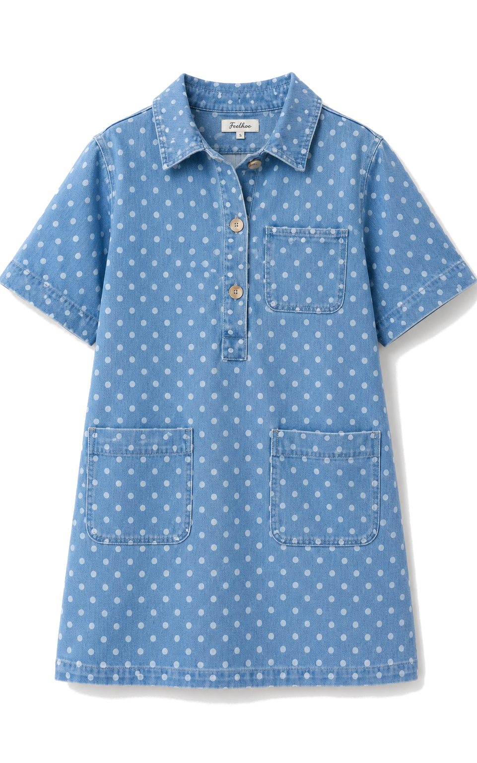 Polkadot Dress Denim
