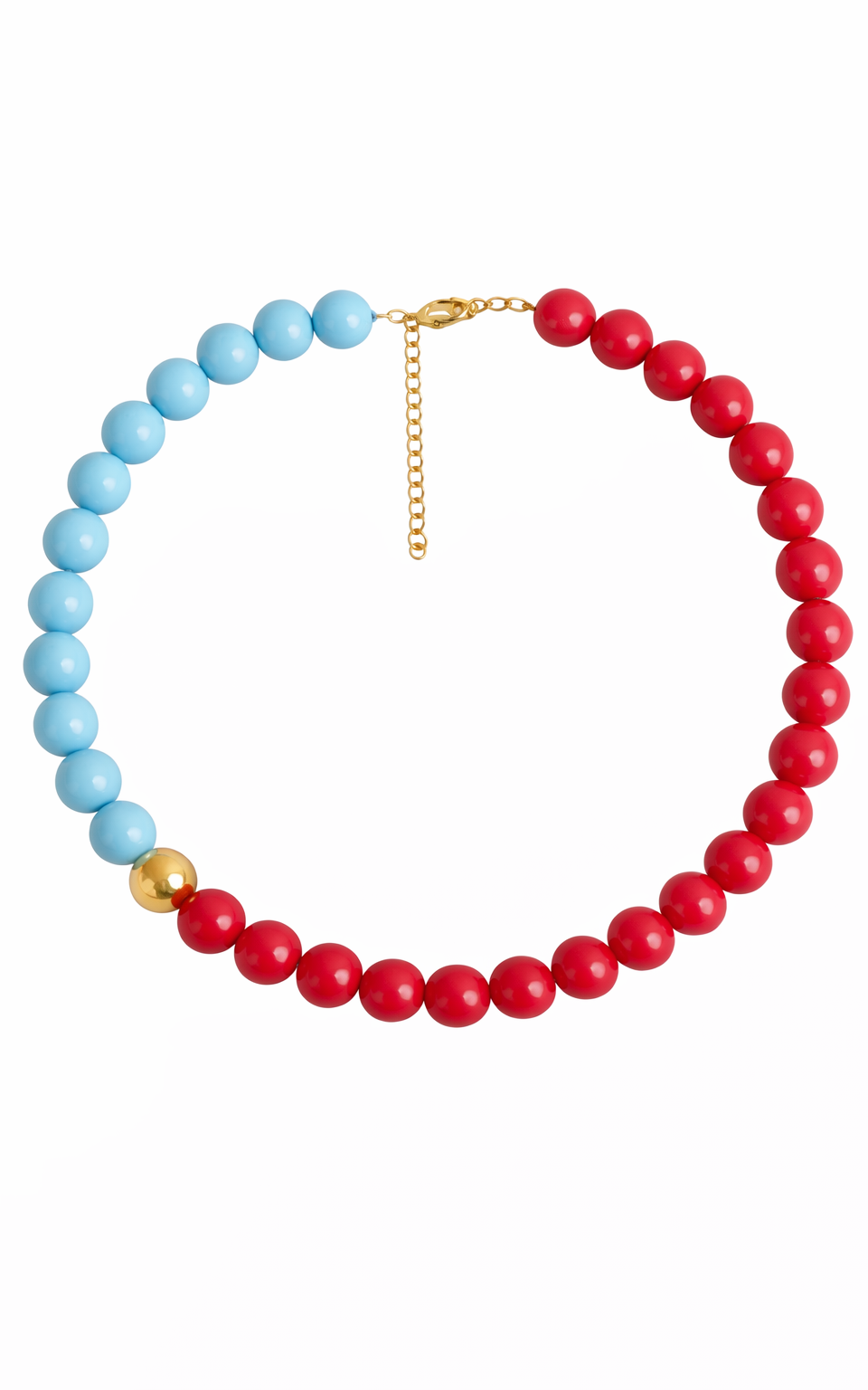 Bold Beads Ketting Two Tone Sky & Cherry