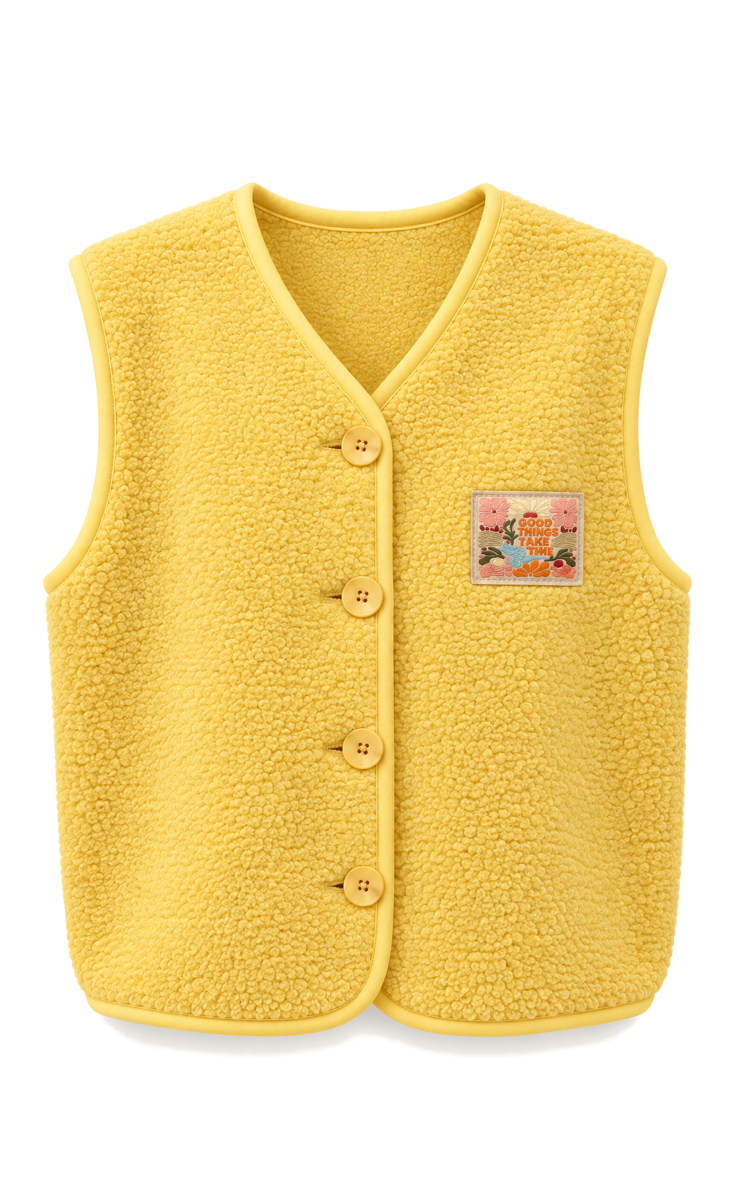 Geel Teddy Vestje