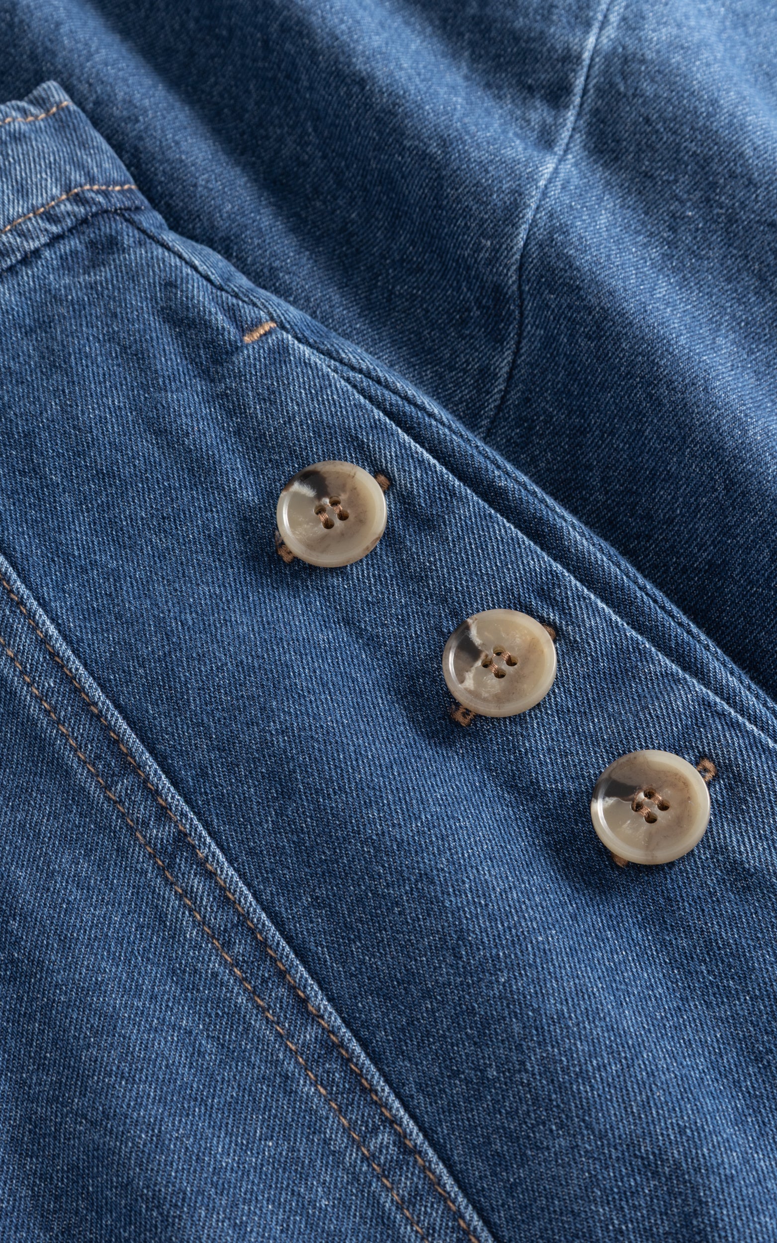 Mademoiselle YéYé - Coffee Flirt Skirt Indigo Blue