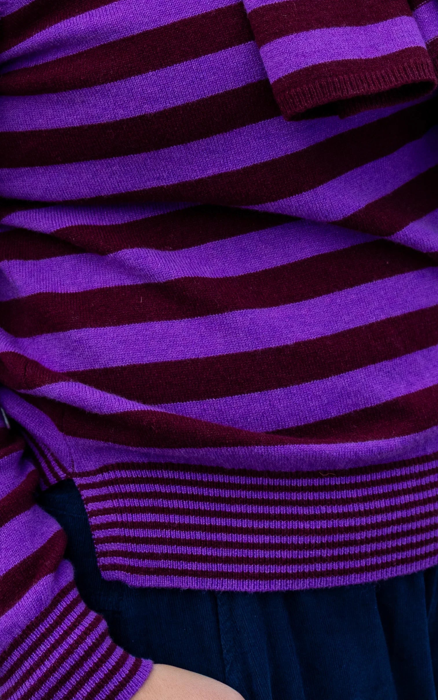 Danefae - Daneletter Merino Wool Sweater Purple Dark Wine