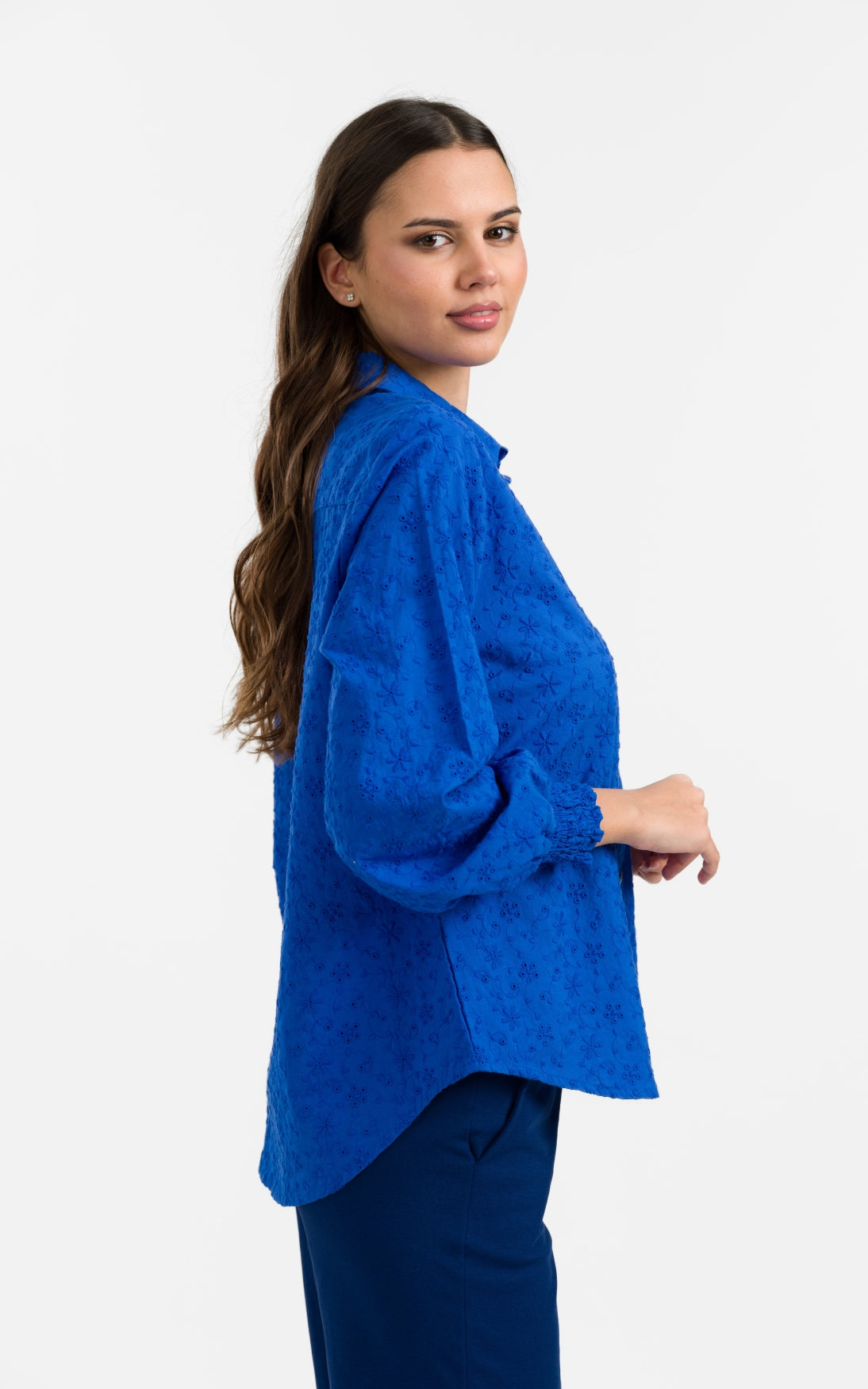 Lalamour - Amy Blouse Broidery Blue