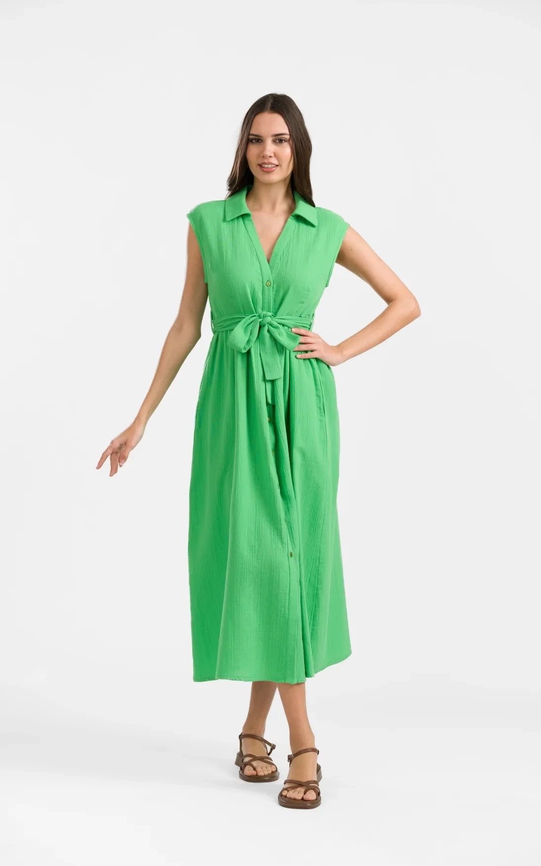 Lalamour - Nikki Dress Crinkle Green