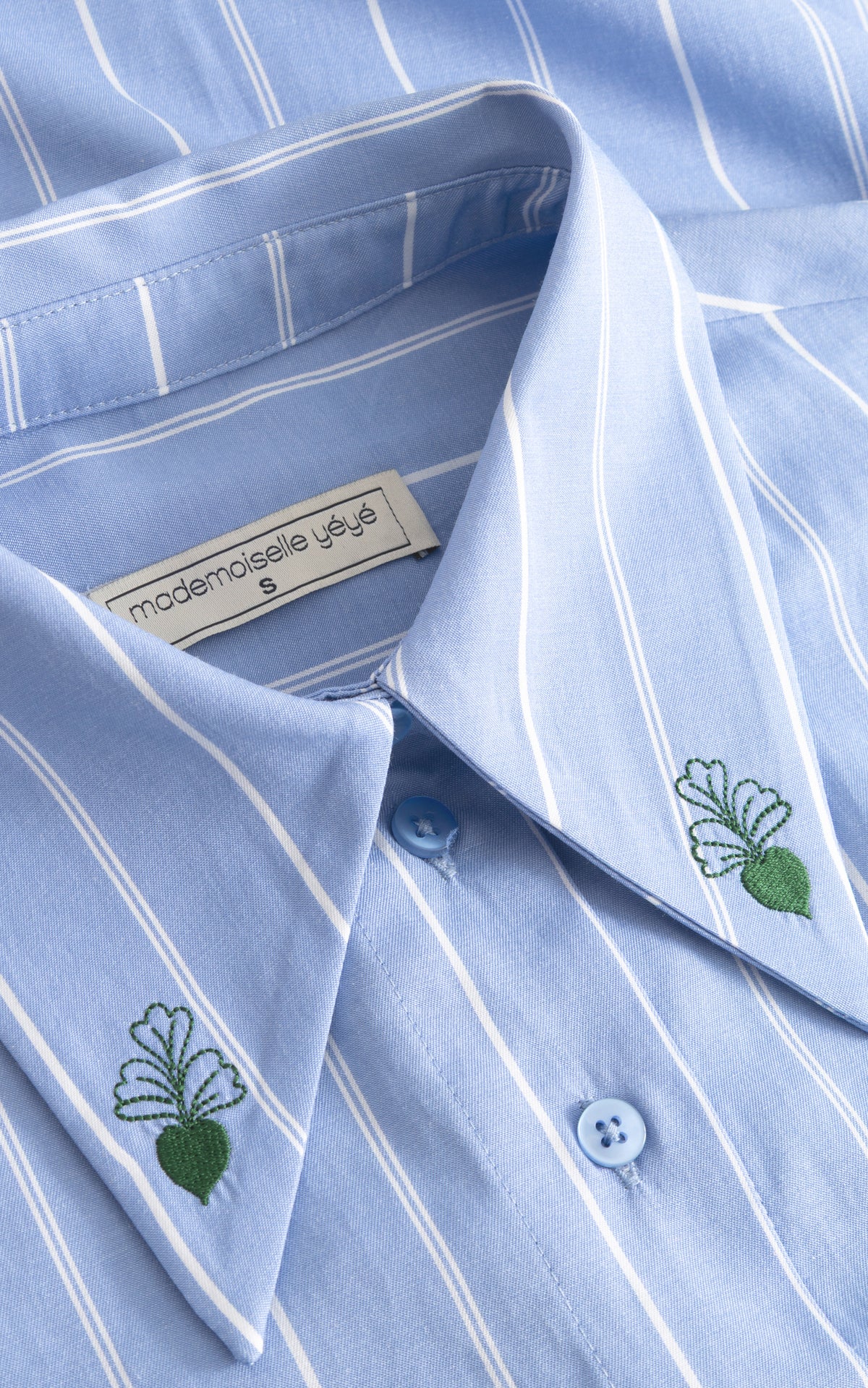 Mademoiselle YéYé - Leafs And Roots Blouse Striped Blue