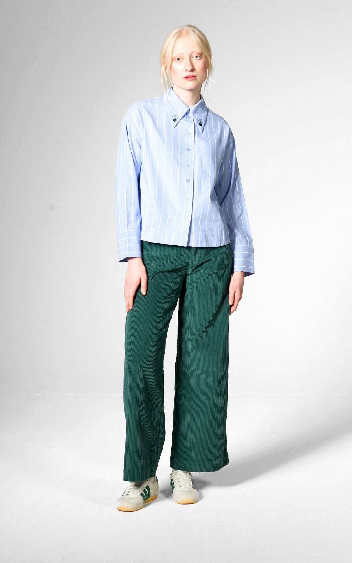 Mademoiselle YéYé - Leafs And Roots Blouse Striped Blue