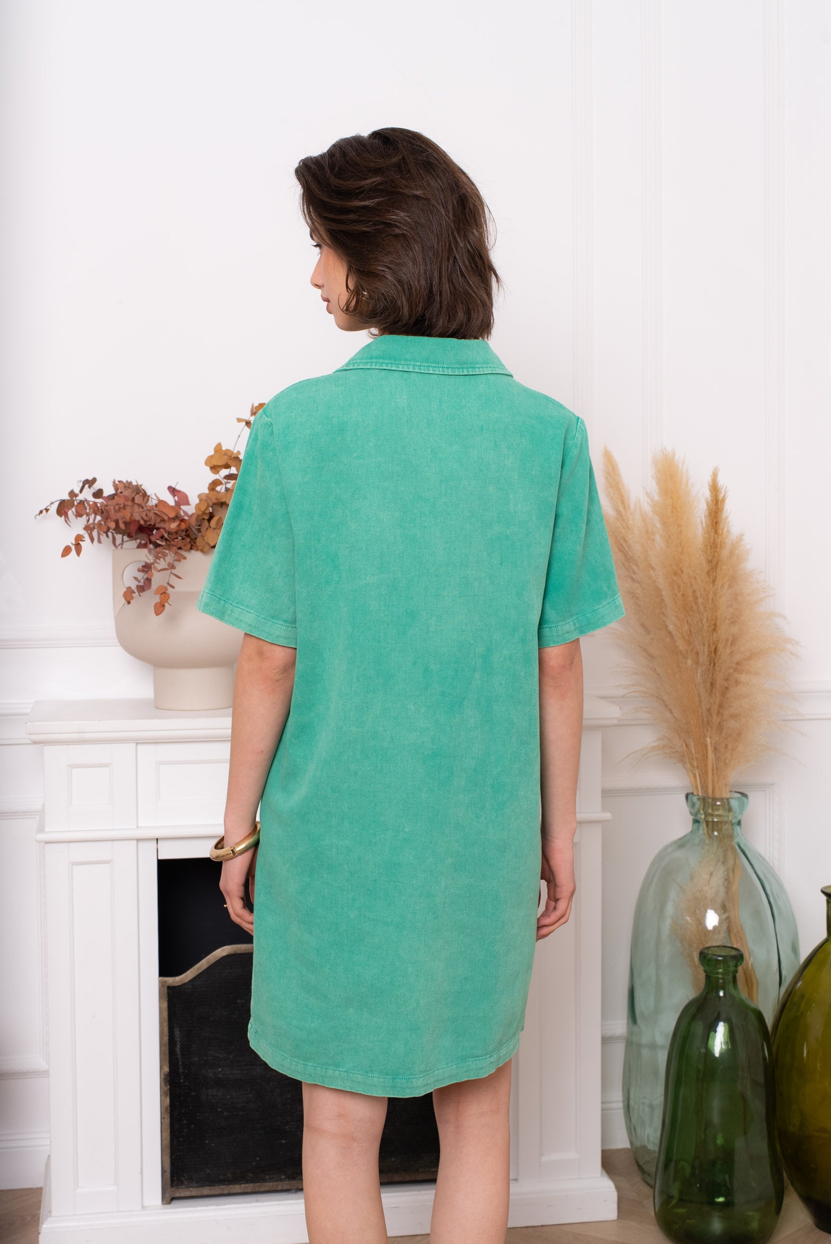 Green Dress Short Sleeve