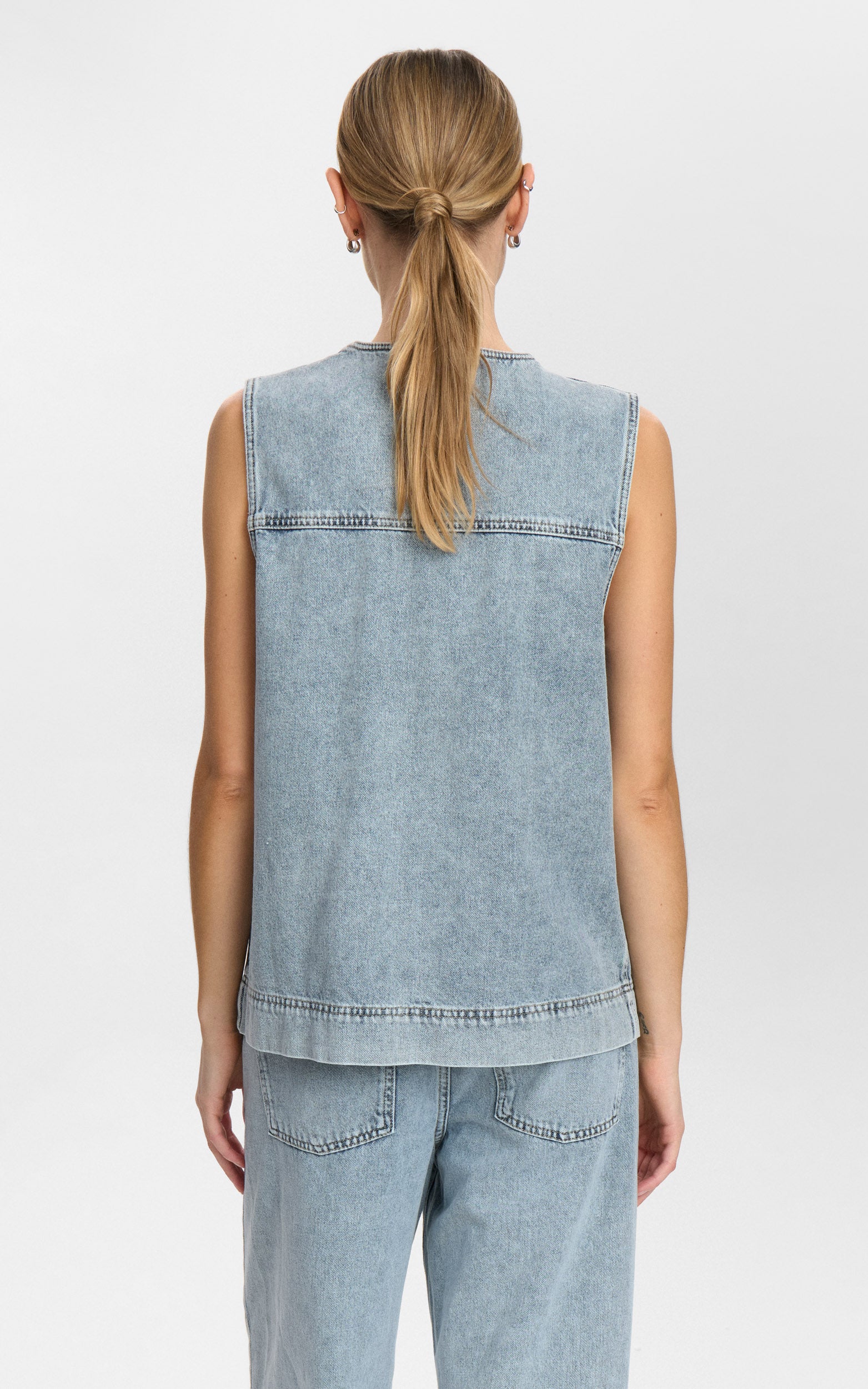 Nümph - Nubrooklyn Vest Light Blue Bleach