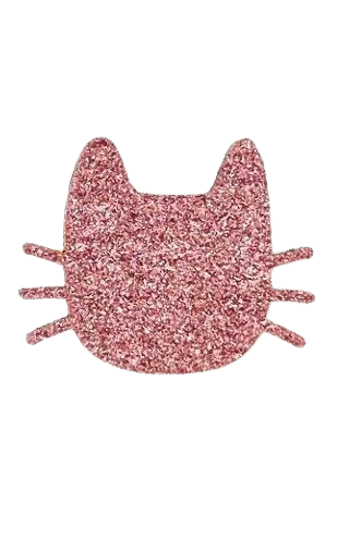 Brooch Whiskers Cat Pink