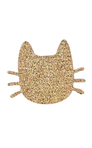 Brooch Whiskers Cat Gold