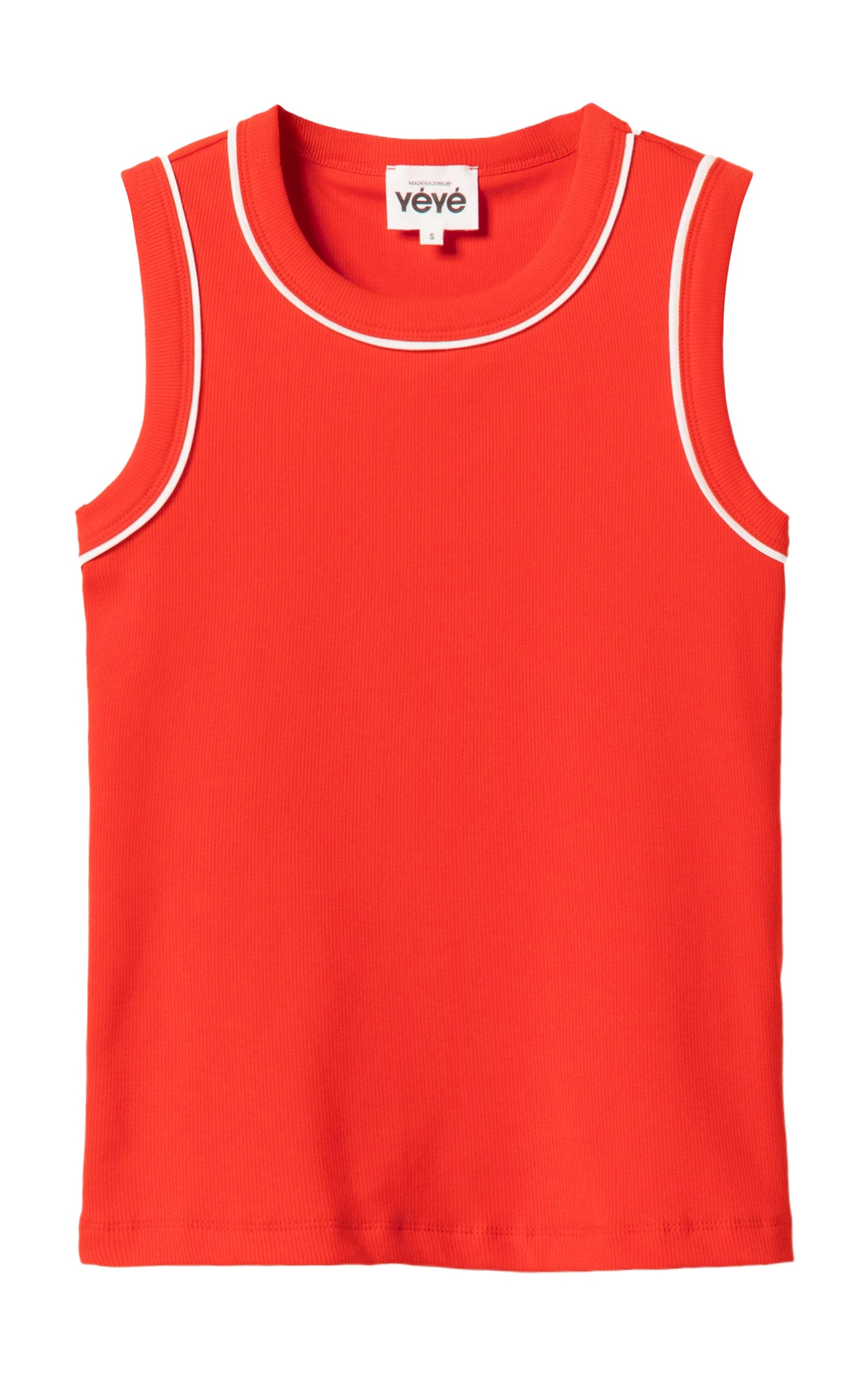 Mademoiselle YéYé - Retro Riff Top Fiery Red