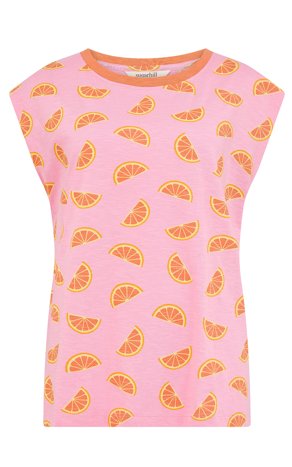 Sugarhill Brighton - Chrissy Relaxed Tank T-Shirt Pink Oranges