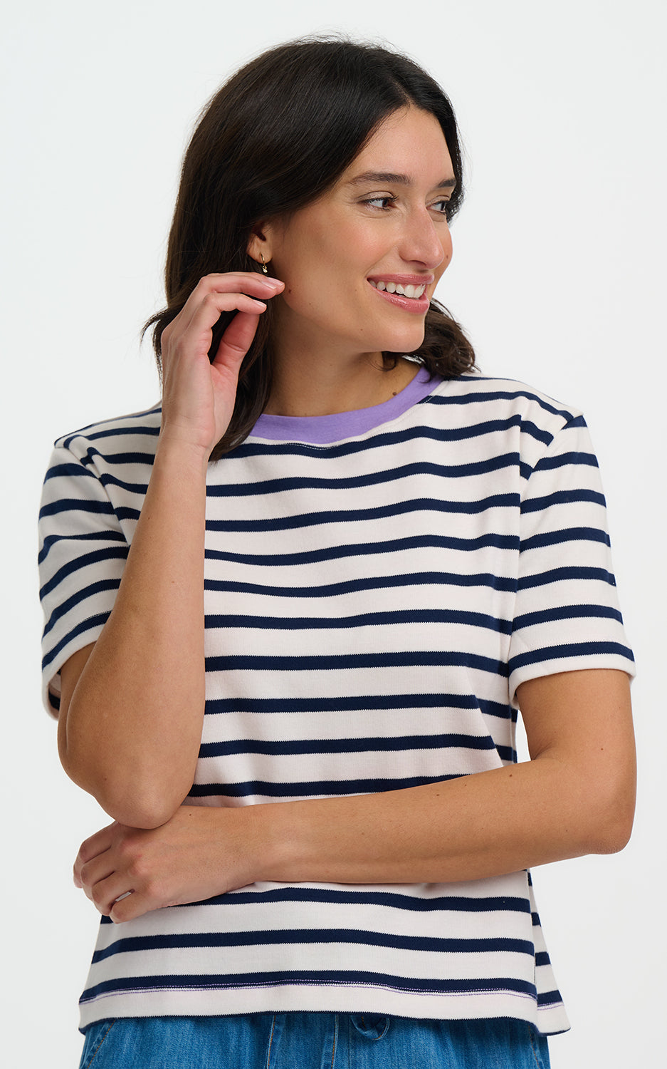 Sugarhill Brighton - Estrella T-shirt Off White Navy SHB Flower