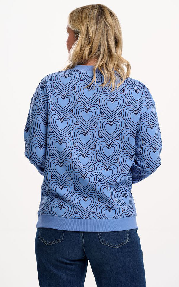 Sugarhill - Noah Sweatshirt Blue Heart Explosion