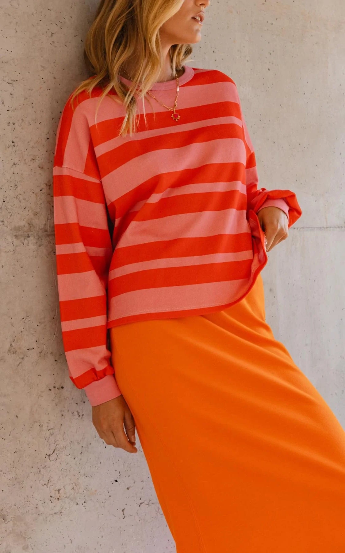 We Are Jolies - Sweat Retro Lines Rouge