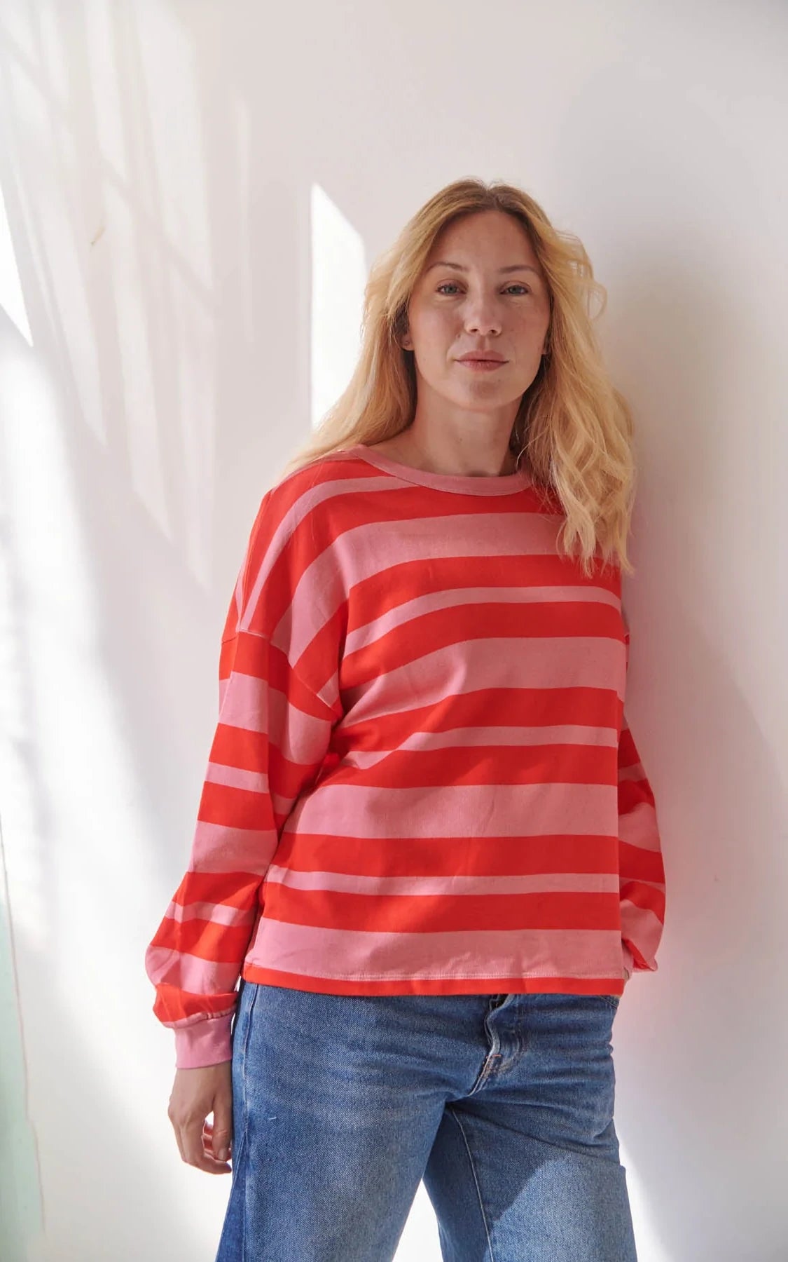 We Are Jolies - Sweat Retro Lines Rouge