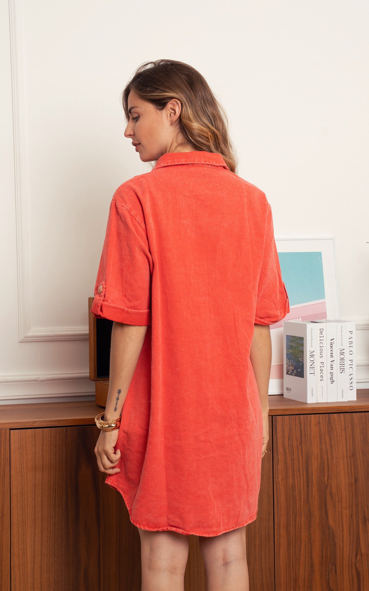 Shirt Dress Red