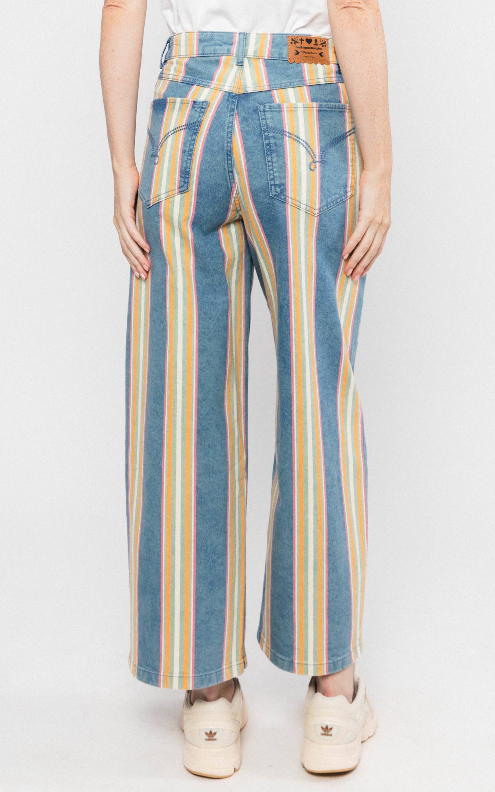 Blutsgeschwister - Jeans Pants Lene Lou Marquee Summertime Stripes
