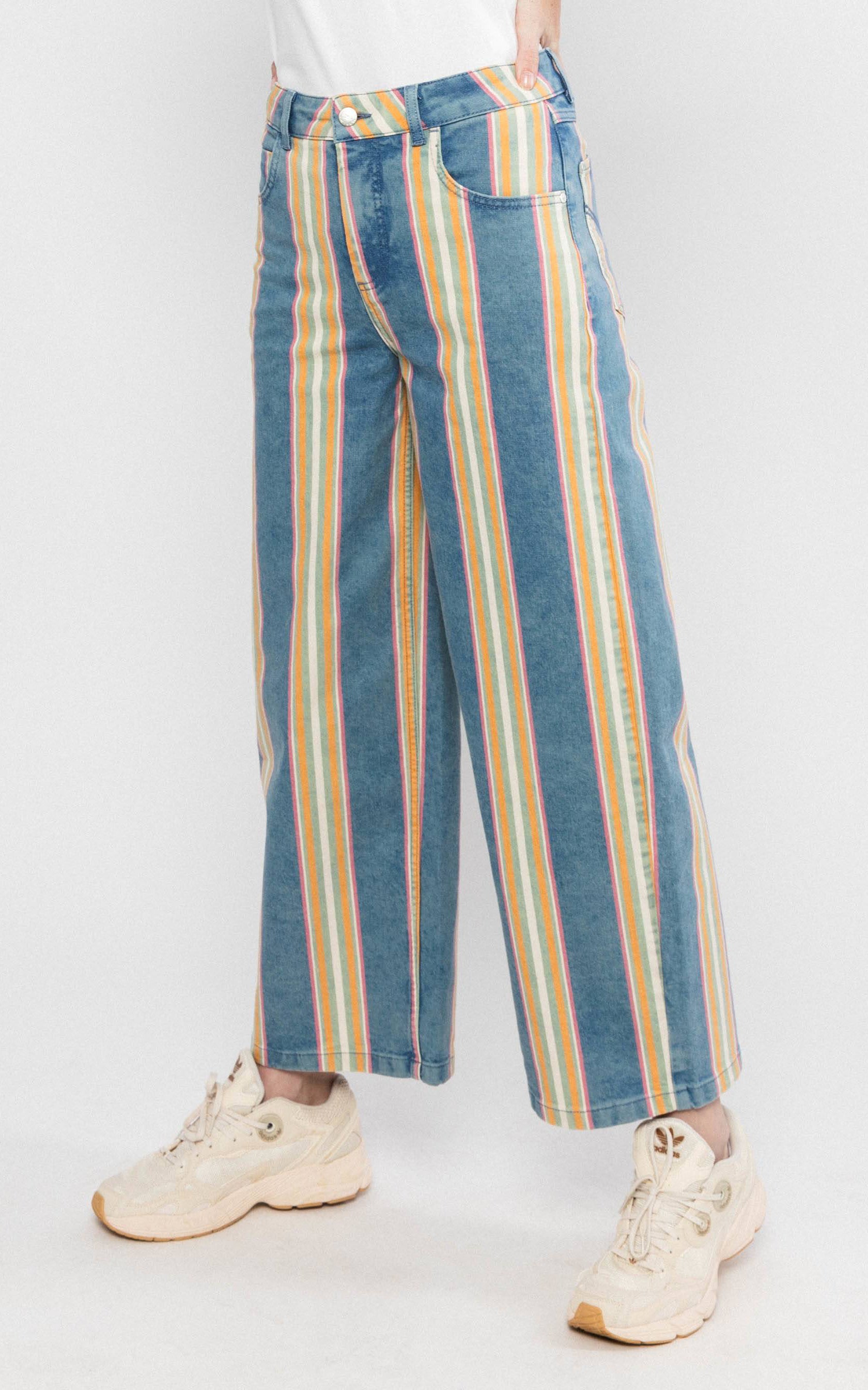 Blutsgeschwister - Jeans Pants Lene Lou Marquee Summertime Stripes