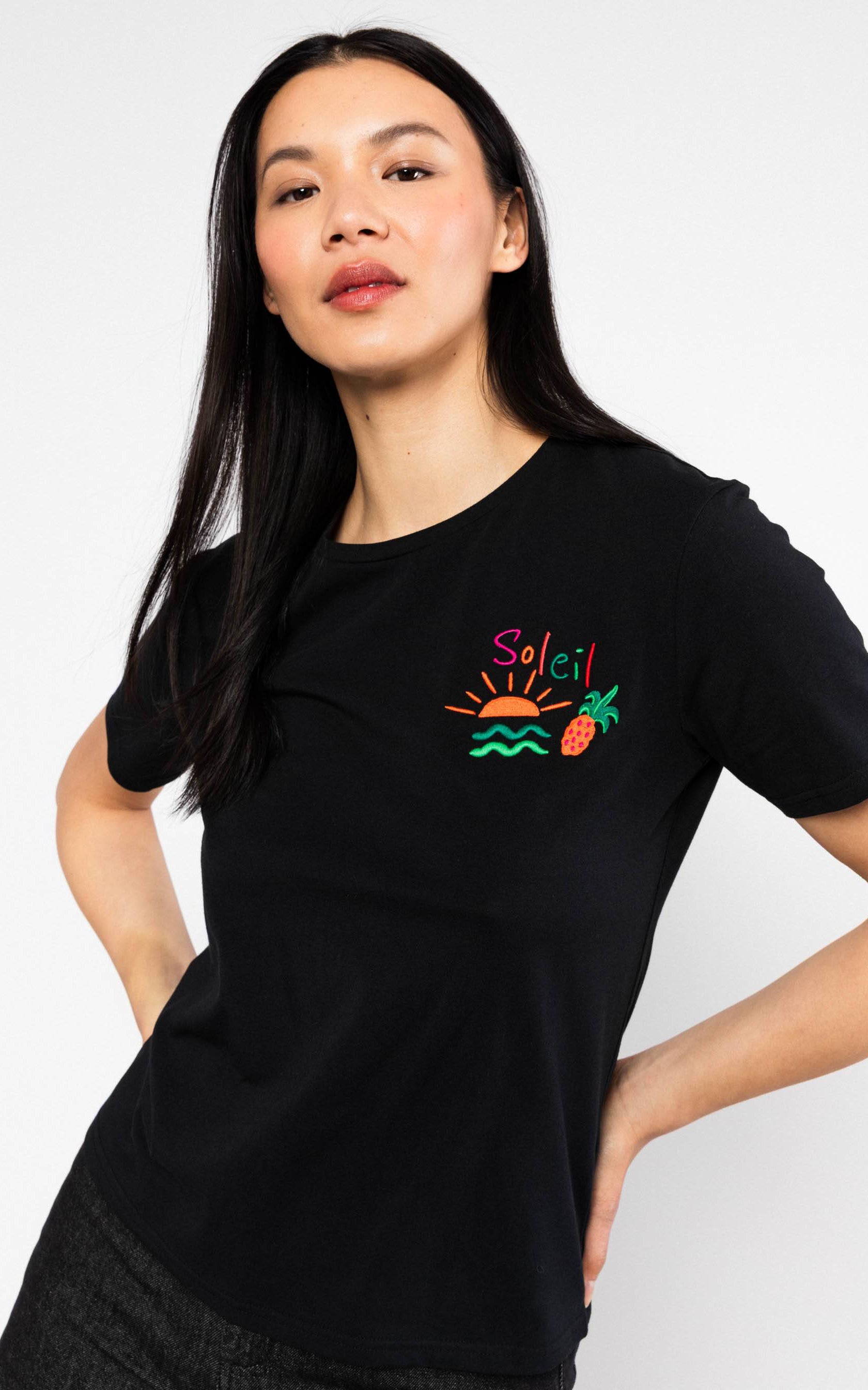 Blutsgeschwister - T-Shirt Message Tee Soleil Black And Strong