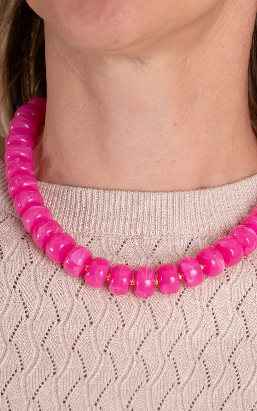 Bold Chunks Ketting Fuchsia