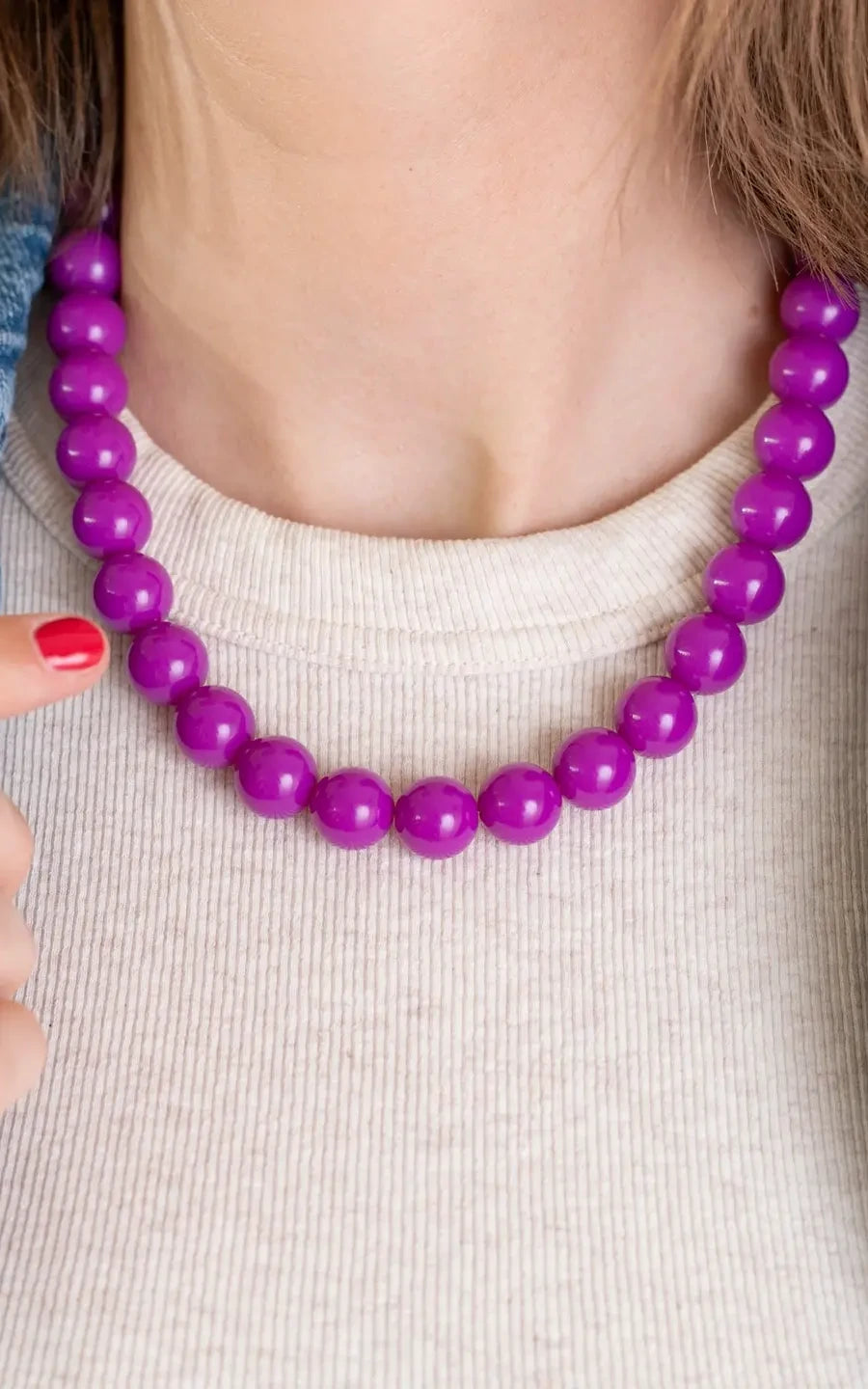 Bold Beads Ketting Purple Plum