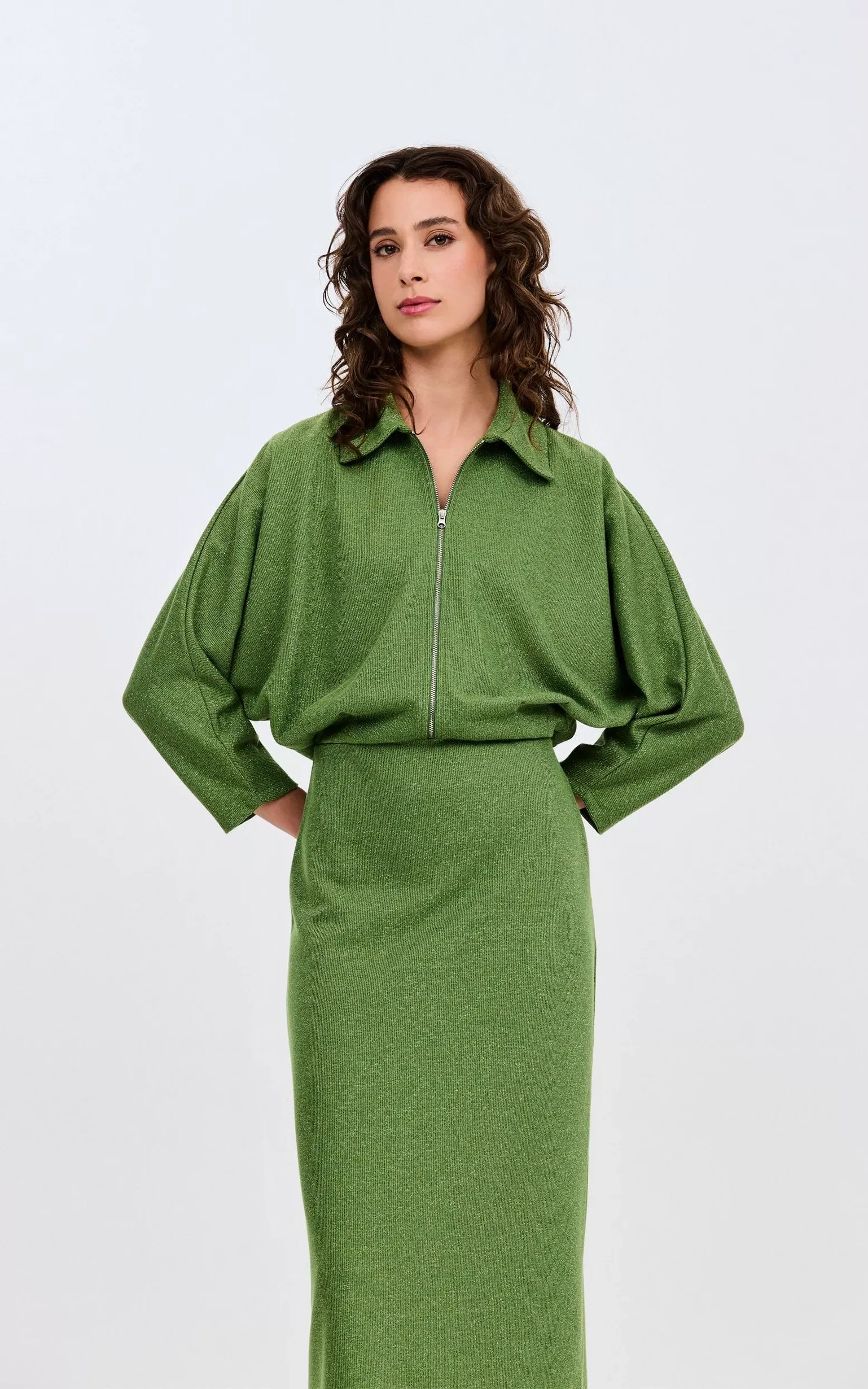 CKS - Davinia Midi Jurk Khaki