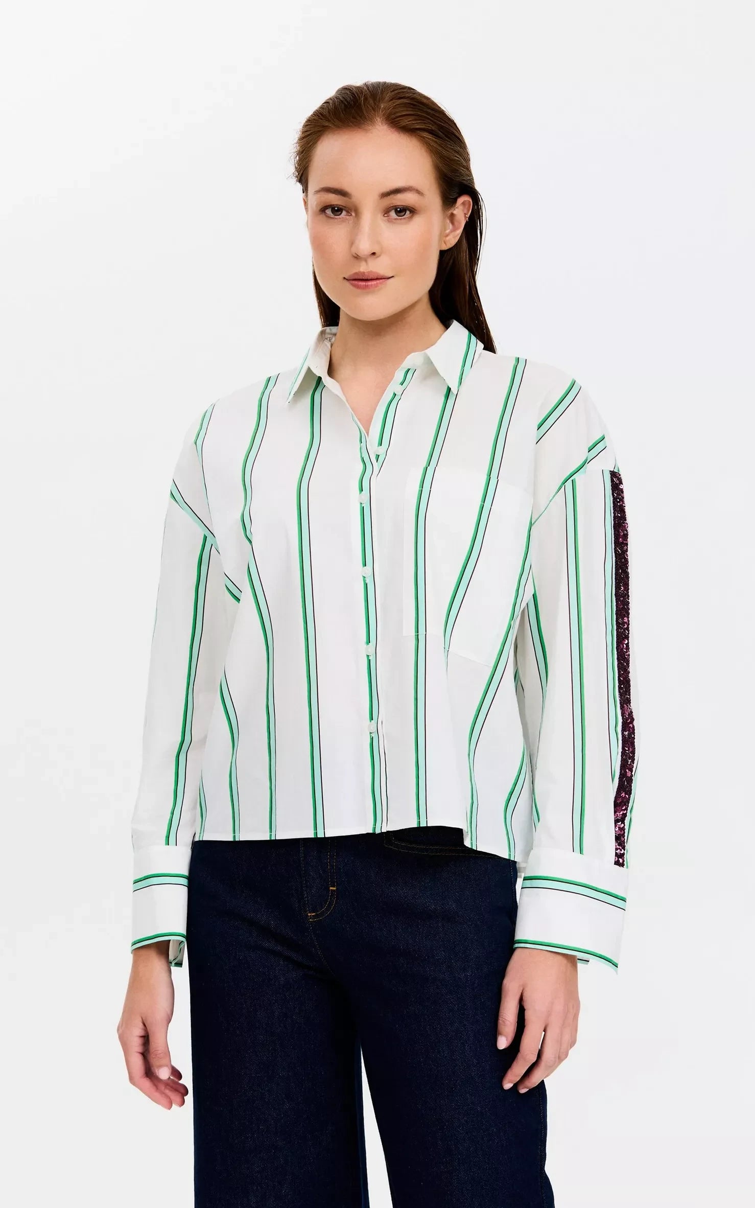CKS - Standing Blouse Groen