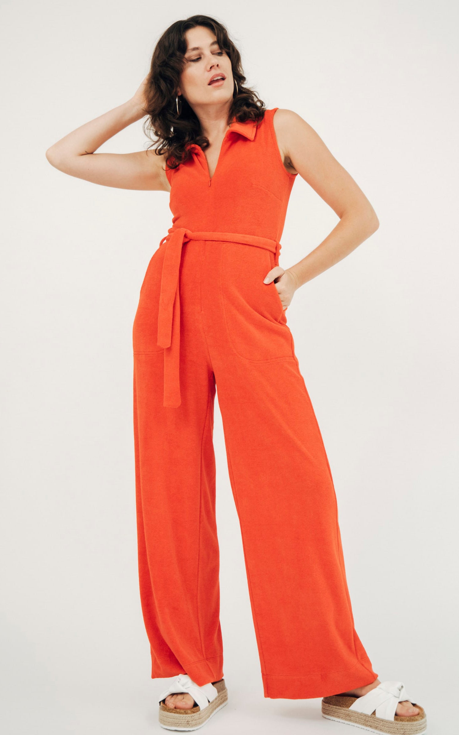 Mademoiselle YéYé - Vibin’ Retro Jumpsuit Poinciana