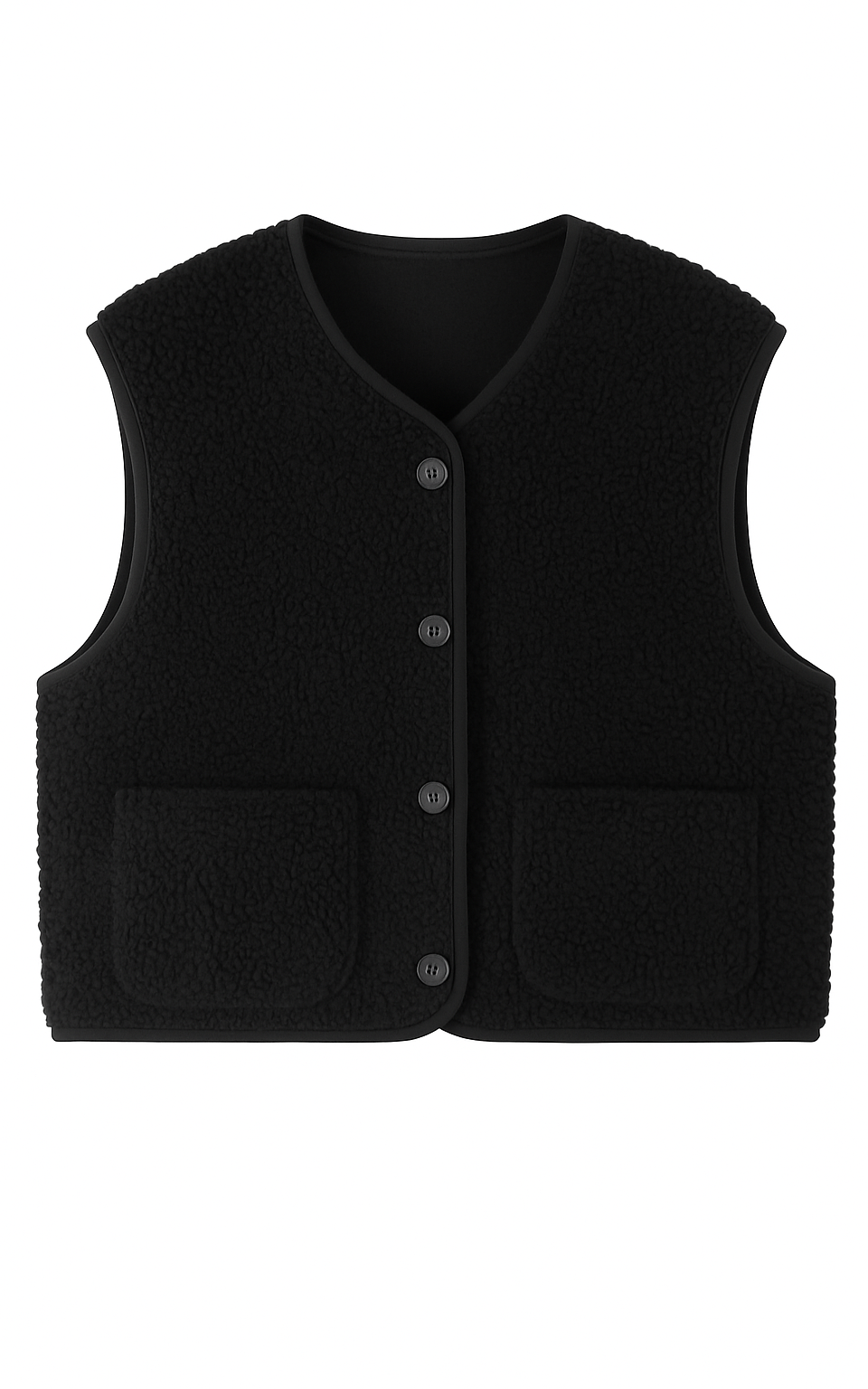 Teddy Vest Black
